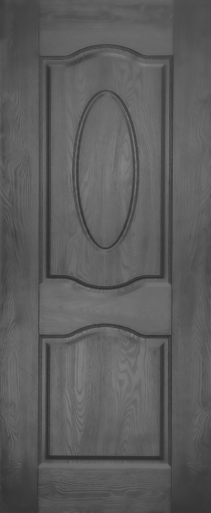 Grey Melamine 2  Panel Oval