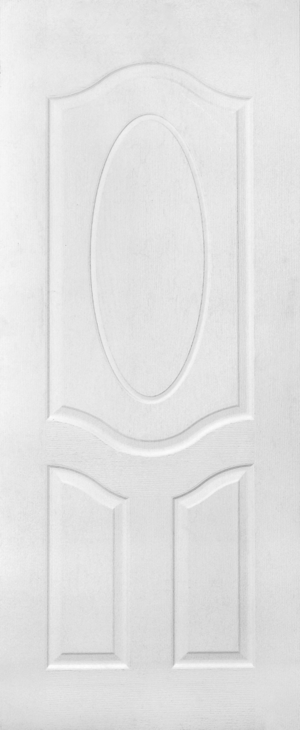 White Melamine 3 Panel Oval